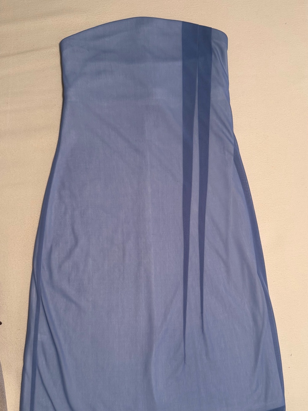 Vintage Y2K Express Workd Brand Strapless  Dress with Mesh Overlay Size 1/2